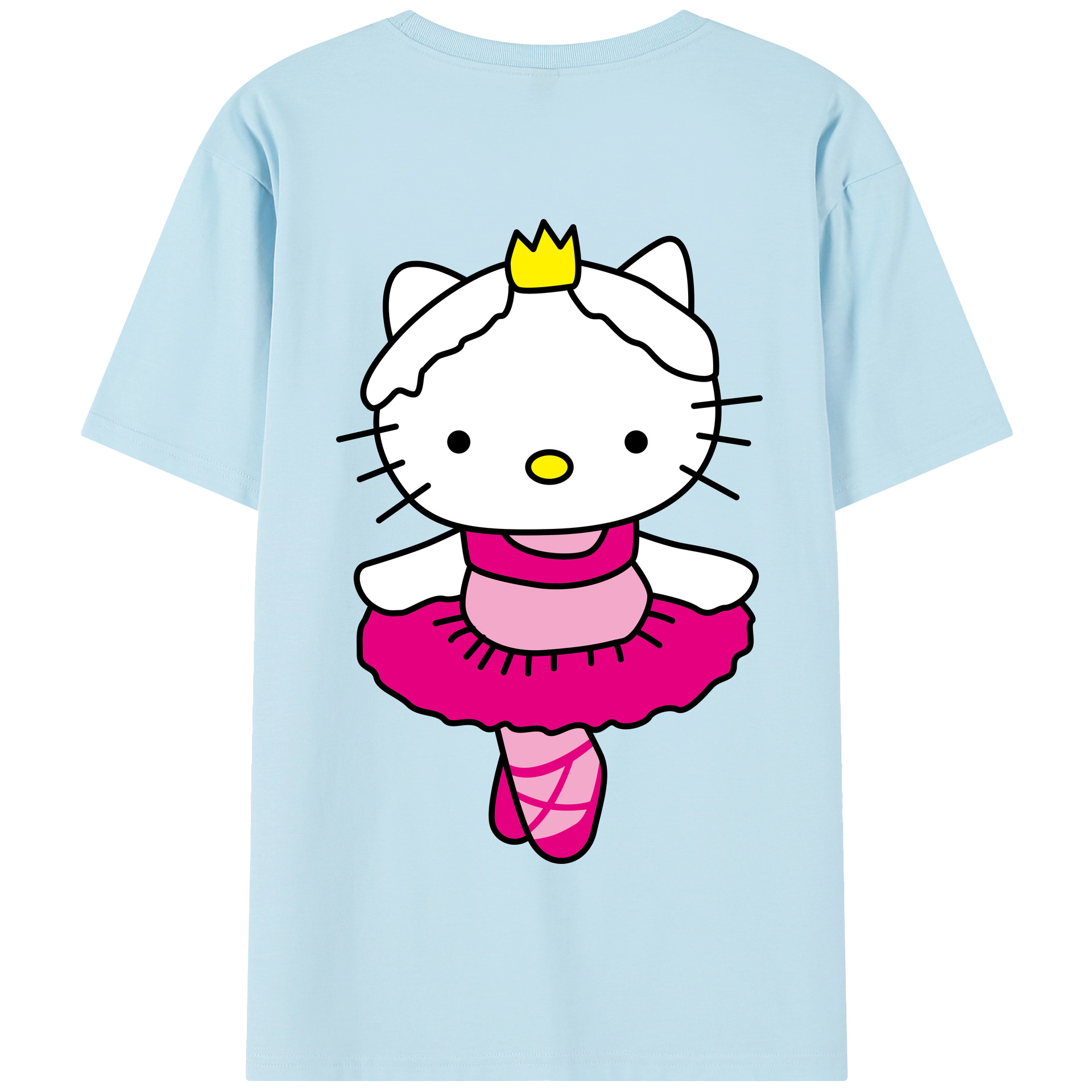 （画像用） Hello Kitty ハローキティ 綿100％半袖Tシャツ（背面プリント）